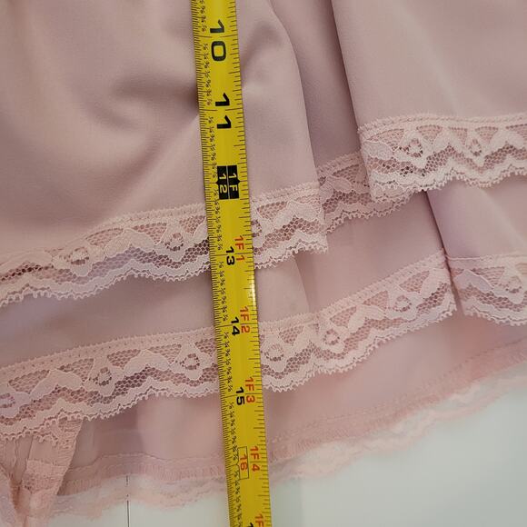 Pastel Blush Pink Mini Skirt Layered Ruffles Size XS/Small Cosplay Costume Girl - Picture 8 of 9